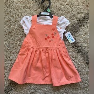 Carter's Coral Dress with Floral Details